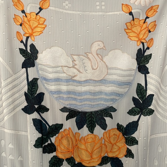 Kashti Embroidered Swan Top Blouse By Sahil Kochhar Size M - Picture 7 of 10
